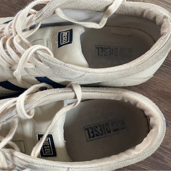 Diesel Y2K cream leather trainers 13 - Picture 3 of 10